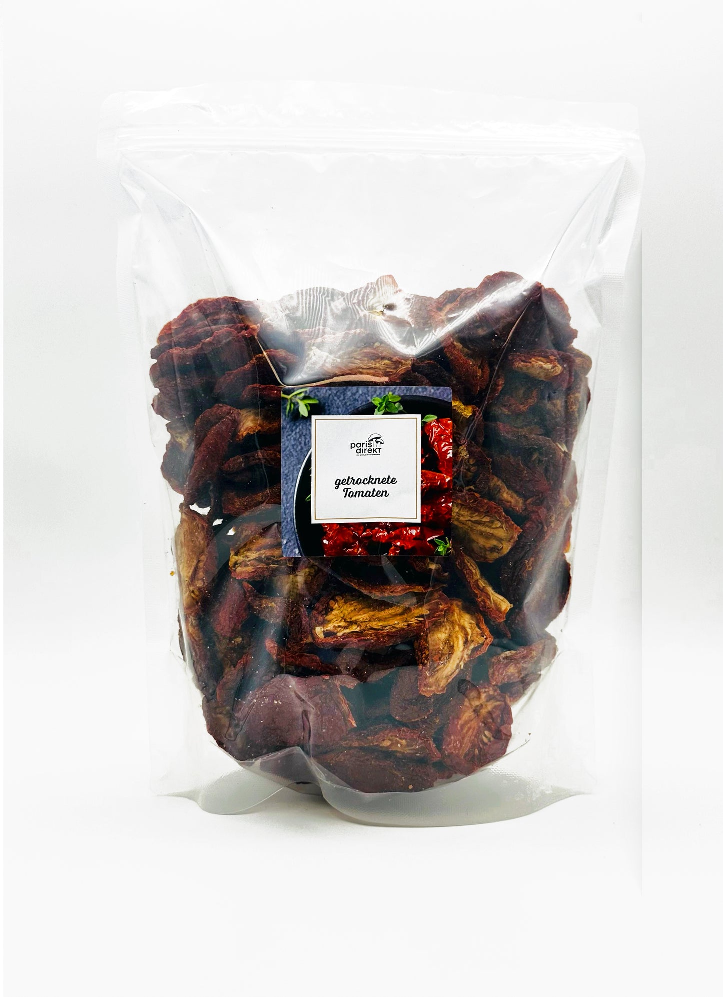 1kg getrocknete Tomaten im verschließbarem Beutel von Paris Direkt.